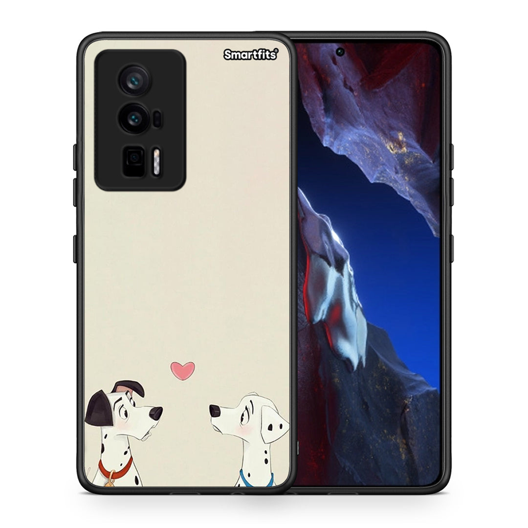 Θήκη Xiaomi Poco F5 Pro / Redmi K60 Pro Dalmatians Love από τη Smartfits με σχέδιο στο πίσω μέρος και μαύρο περίβλημα | Xiaomi Poco F5 Pro / Redmi K60 Pro Dalmatians Love Case with Colorful Back and Black Bezels