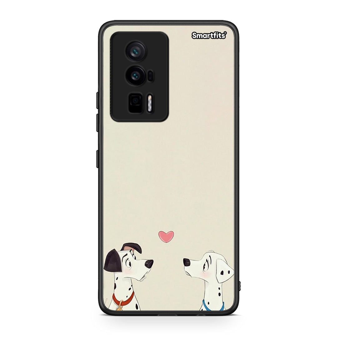 Θήκη Xiaomi Poco F5 Pro / Redmi K60 Pro Dalmatians Love από τη Smartfits με σχέδιο στο πίσω μέρος και μαύρο περίβλημα | Xiaomi Poco F5 Pro / Redmi K60 Pro Dalmatians Love Case with Colorful Back and Black Bezels