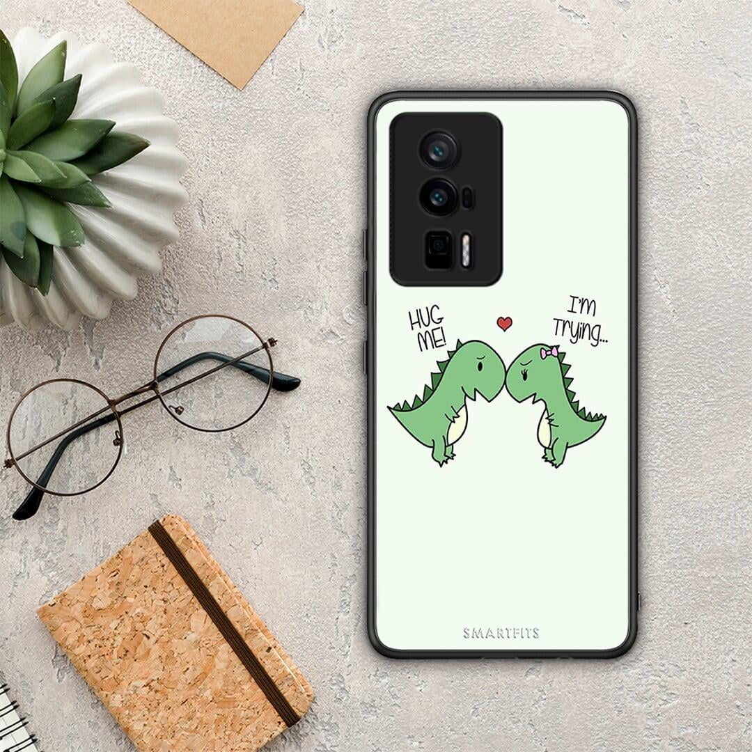 Θήκη Xiaomi Poco F5 Pro / Redmi K60 Pro Valentine Rex από τη Smartfits με σχέδιο στο πίσω μέρος και μαύρο περίβλημα | Xiaomi Poco F5 Pro / Redmi K60 Pro Valentine Rex Case with Colorful Back and Black Bezels