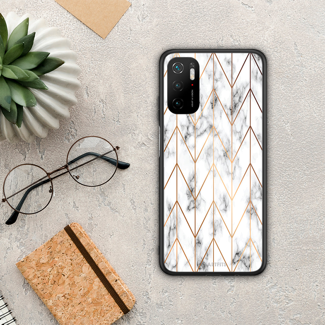 Marble Gold Geometric - Xiaomi Poco M3 Pro θήκη