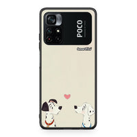 Thumbnail for Xiaomi Poco M4 Pro 4G Dalmatians Love θήκη από τη Smartfits με σχέδιο στο πίσω μέρος και μαύρο περίβλημα | Smartphone case with colorful back and black bezels by Smartfits