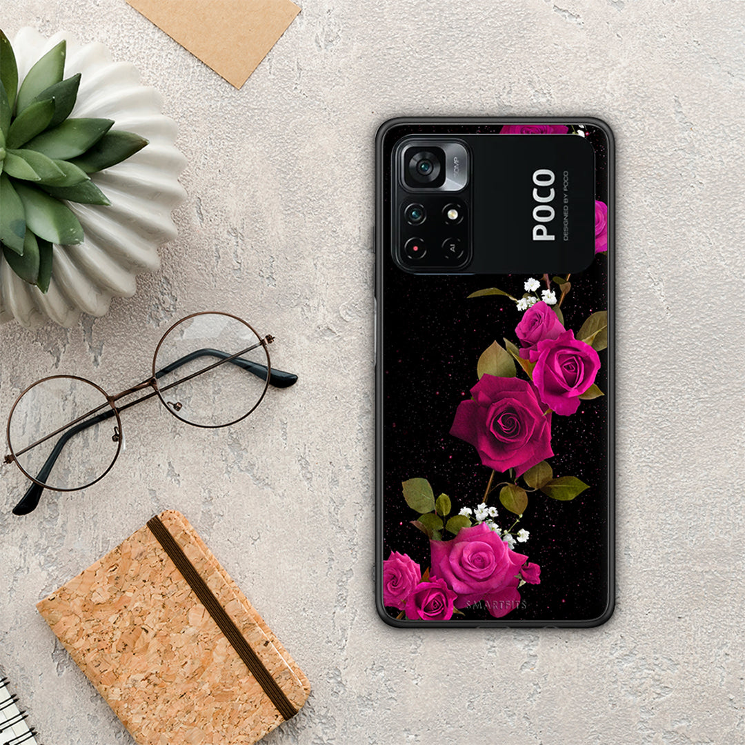 Flower Red Roses - Xiaomi Poco M4 Pro 4G θήκη