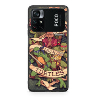 Thumbnail for Xiaomi Poco M4 Pro 4G Ninja Turtles θήκη από τη Smartfits με σχέδιο στο πίσω μέρος και μαύρο περίβλημα | Smartphone case with colorful back and black bezels by Smartfits