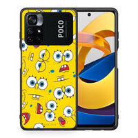Thumbnail for Θήκη Xiaomi Poco M4 Pro 4G Sponge PopArt από τη Smartfits με σχέδιο στο πίσω μέρος και μαύρο περίβλημα | Xiaomi Poco M4 Pro 4G Sponge PopArt case with colorful back and black bezels