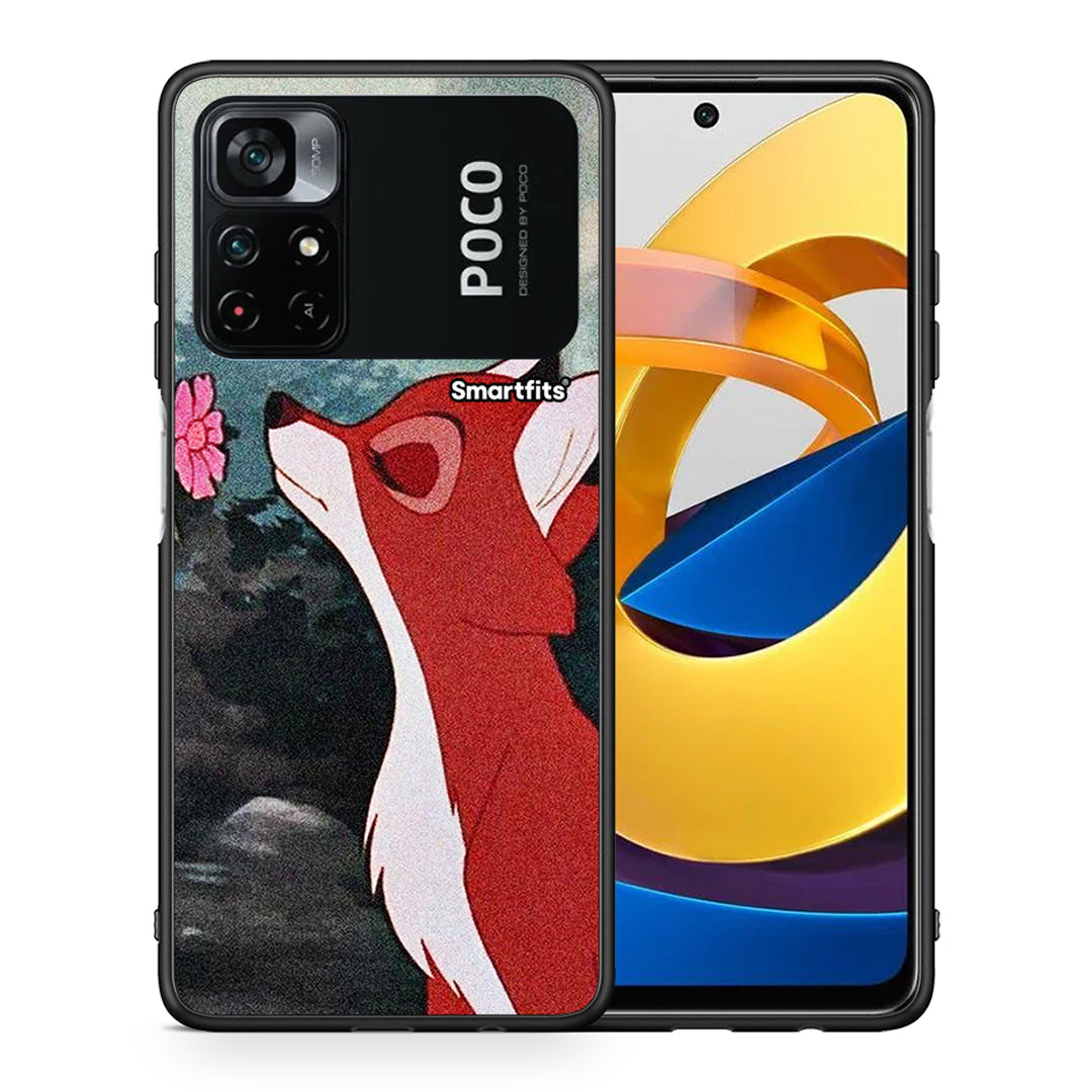 Θήκη Xiaomi Poco M4 Pro 4G Tod And Vixey Love 2 από τη Smartfits με σχέδιο στο πίσω μέρος και μαύρο περίβλημα | Xiaomi Poco M4 Pro 4G Tod And Vixey Love 2 case with colorful back and black bezels