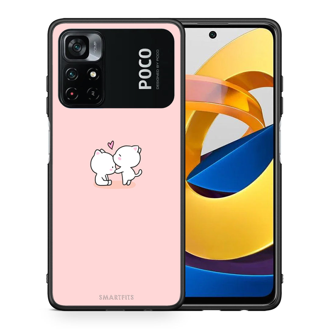 Θήκη Xiaomi Poco M4 Pro 4G Love Valentine από τη Smartfits με σχέδιο στο πίσω μέρος και μαύρο περίβλημα | Xiaomi Poco M4 Pro 4G Love Valentine case with colorful back and black bezels