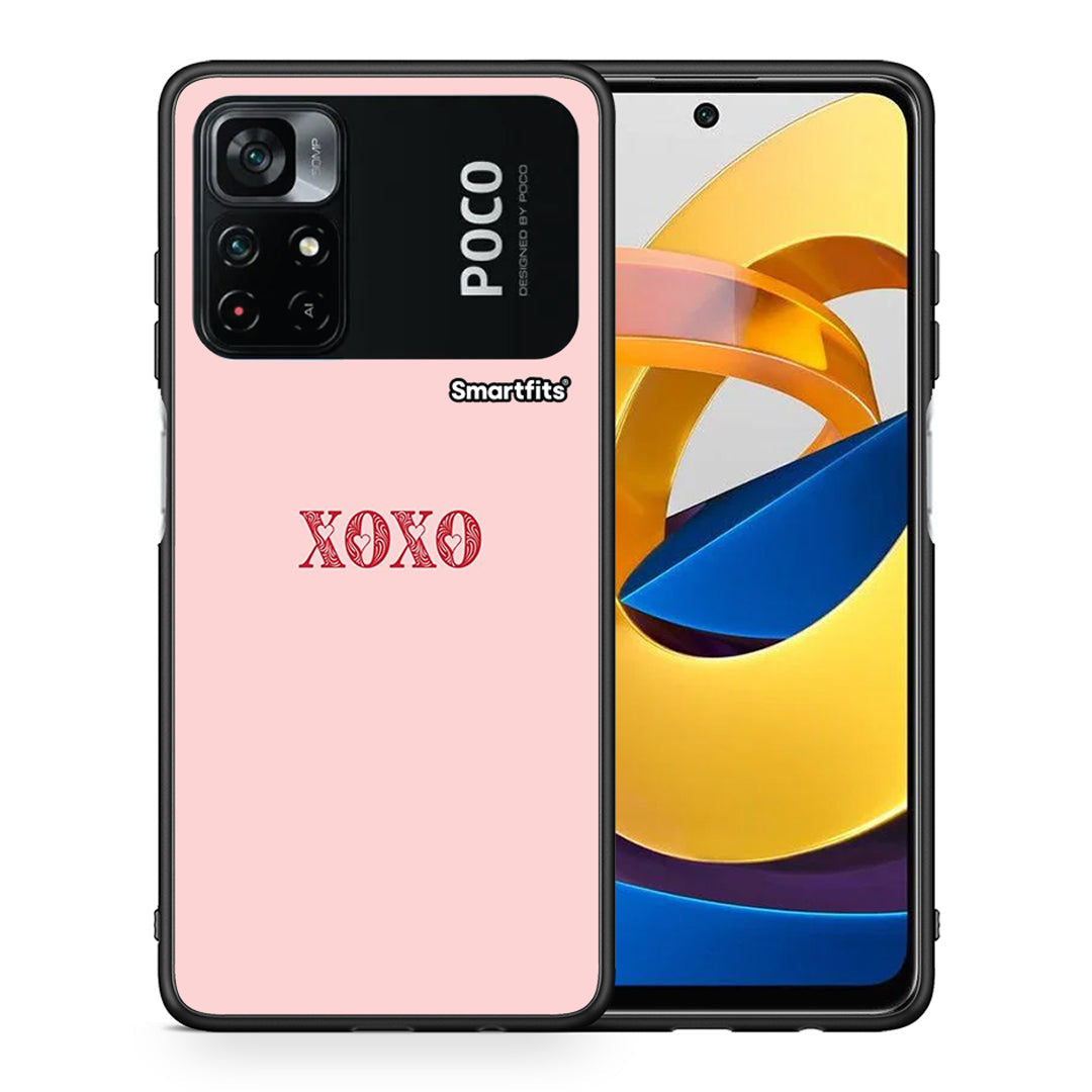 Θήκη Xiaomi Poco M4 Pro 4G XOXO Love από τη Smartfits με σχέδιο στο πίσω μέρος και μαύρο περίβλημα | Xiaomi Poco M4 Pro 4G XOXO Love case with colorful back and black bezels