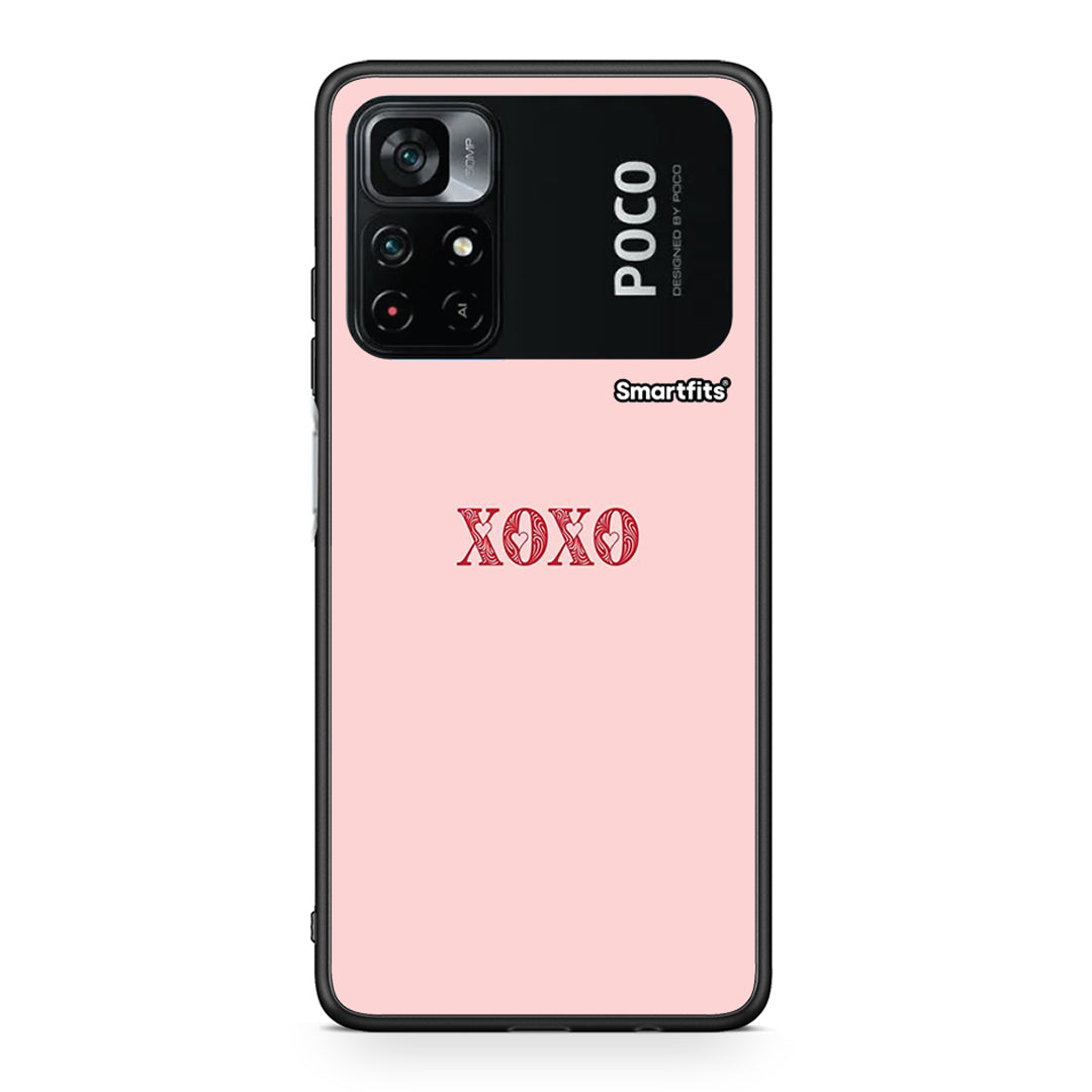 Xiaomi Poco M4 Pro 4G XOXO Love θήκη από τη Smartfits με σχέδιο στο πίσω μέρος και μαύρο περίβλημα | Smartphone case with colorful back and black bezels by Smartfits