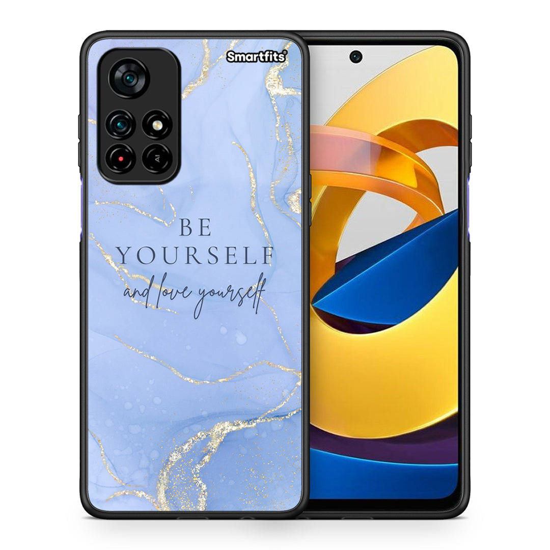 Θήκη Xiaomi Poco M4 Pro 5G Be Yourself από τη Smartfits με σχέδιο στο πίσω μέρος και μαύρο περίβλημα | Xiaomi Poco M4 Pro 5G Be Yourself case with colorful back and black bezels