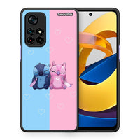 Thumbnail for Θήκη Xiaomi Poco M4 Pro 5G Stitch And Angel από τη Smartfits με σχέδιο στο πίσω μέρος και μαύρο περίβλημα | Xiaomi Poco M4 Pro 5G Stitch And Angel case with colorful back and black bezels