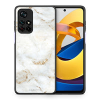 Thumbnail for Θήκη Xiaomi Poco M4 Pro 5G White Gold Marble από τη Smartfits με σχέδιο στο πίσω μέρος και μαύρο περίβλημα | Xiaomi Poco M4 Pro 5G White Gold Marble case with colorful back and black bezels