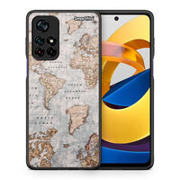 Thumbnail for Θήκη Xiaomi Poco M4 Pro 5G World Map από τη Smartfits με σχέδιο στο πίσω μέρος και μαύρο περίβλημα | Xiaomi Poco M4 Pro 5G World Map case with colorful back and black bezels