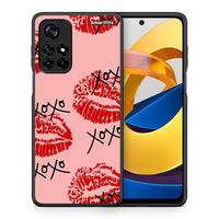 Thumbnail for Θήκη Xiaomi Poco M4 Pro 5G XOXO Lips από τη Smartfits με σχέδιο στο πίσω μέρος και μαύρο περίβλημα | Xiaomi Poco M4 Pro 5G XOXO Lips case with colorful back and black bezels