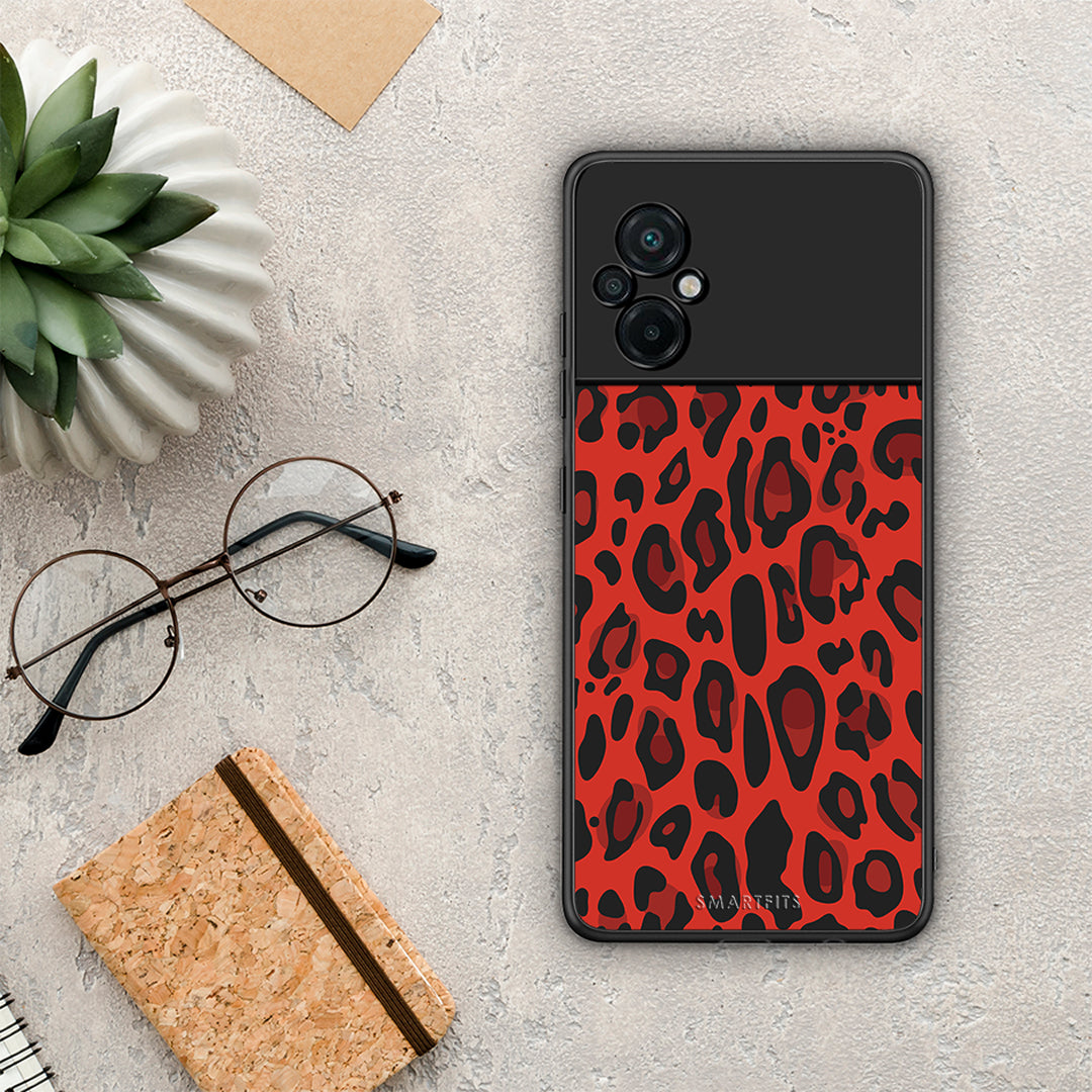 Animal Red Leopard - Xiaomi Poco M5 θήκη