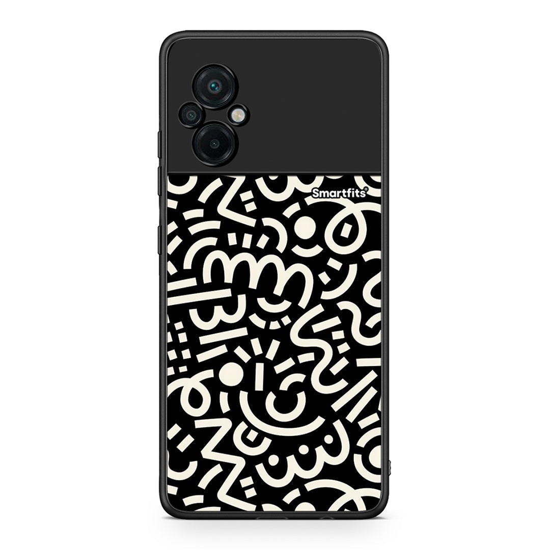 Xiaomi Poco M5 / Redmi Note 11E Doodle Art θήκη από τη Smartfits με σχέδιο στο πίσω μέρος και μαύρο περίβλημα | Smartphone case with colorful back and black bezels by Smartfits