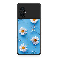Thumbnail for Xiaomi Poco M5 / Redmi Note 11E Real Daisies θήκη από τη Smartfits με σχέδιο στο πίσω μέρος και μαύρο περίβλημα | Smartphone case with colorful back and black bezels by Smartfits