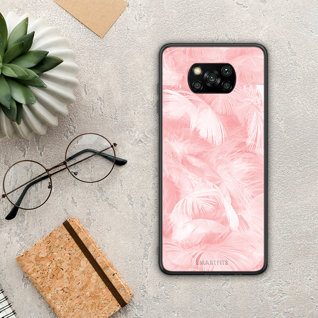 Boho Pink Feather - Xiaomi Poco X3 / X3 Pro / X3 NFC θήκη