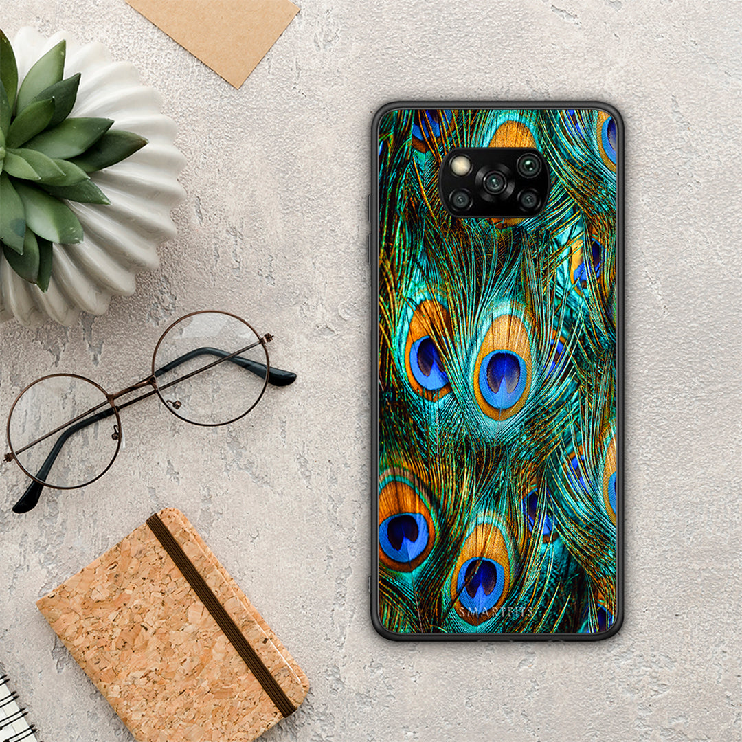 Real Peacock Feathers - Xiaomi Poco X3 / X3 Pro / X3 NFC θήκη