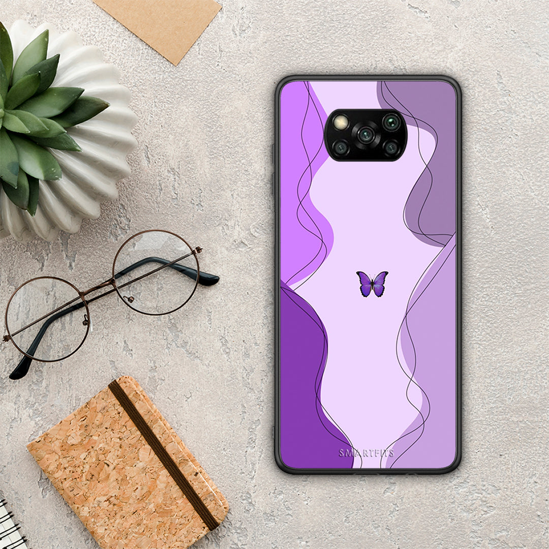 Purple Mariposa - Xiaomi Poco X3 / X3 Pro / X3 NFC θήκη