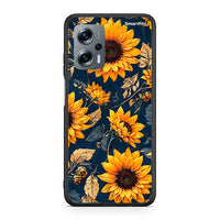Thumbnail for Xiaomi Poco X4 GT Autumn Sunflowers θήκη από τη Smartfits με σχέδιο στο πίσω μέρος και μαύρο περίβλημα | Smartphone case with colorful back and black bezels by Smartfits
