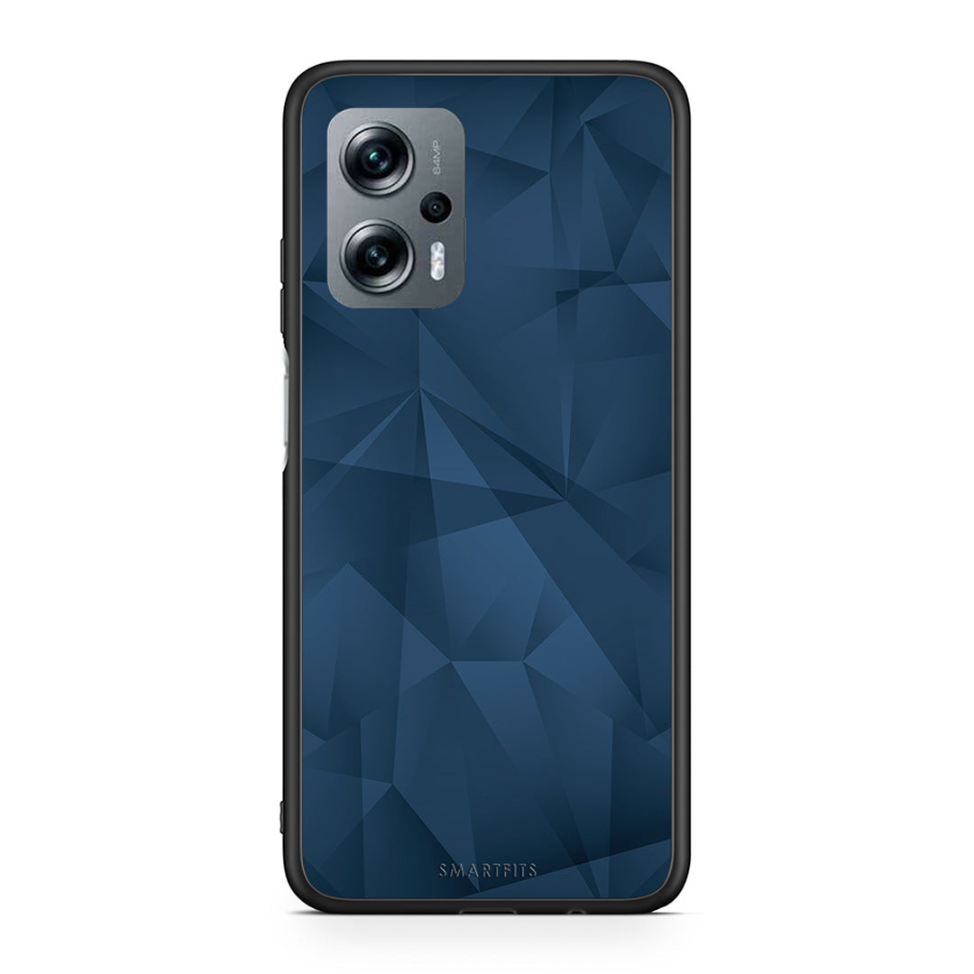 39 - Xiaomi Poco X4 GT Blue Abstract Geometric case, cover, bumper