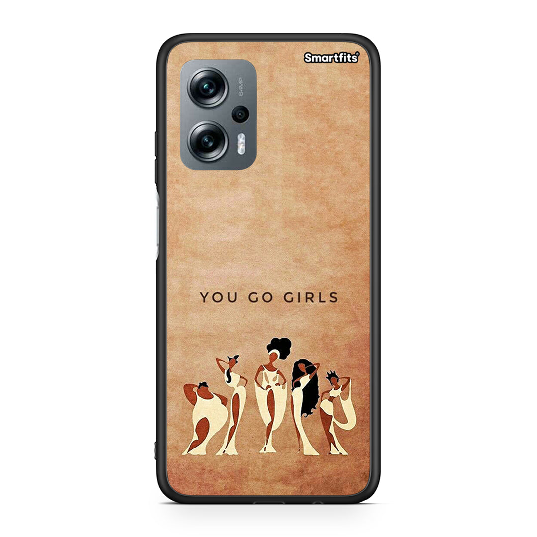 Xiaomi Poco X4 GT You Go Girl θήκη από τη Smartfits με σχέδιο στο πίσω μέρος και μαύρο περίβλημα | Smartphone case with colorful back and black bezels by Smartfits