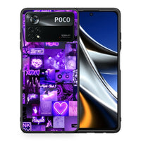 Thumbnail for Θήκη Αγίου Βαλεντίνου Xiaomi Poco X4 Pro 5G Collage Stay Wild από τη Smartfits με σχέδιο στο πίσω μέρος και μαύρο περίβλημα | Xiaomi Poco X4 Pro 5G Collage Stay Wild case with colorful back and black bezels