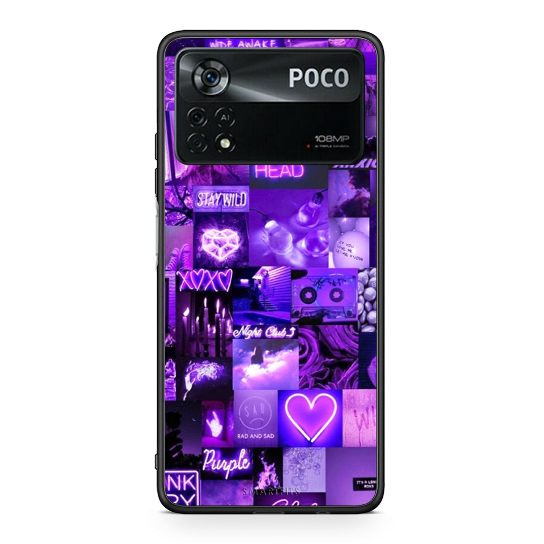 Xiaomi Poco X4 Pro 5G Collage Stay Wild Θήκη Αγίου Βαλεντίνου από τη Smartfits με σχέδιο στο πίσω μέρος και μαύρο περίβλημα | Smartphone case with colorful back and black bezels by Smartfits