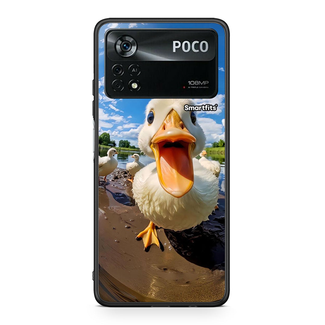 Xiaomi Poco X4 Pro 5G Duck Face θήκη από τη Smartfits με σχέδιο στο πίσω μέρος και μαύρο περίβλημα | Smartphone case with colorful back and black bezels by Smartfits