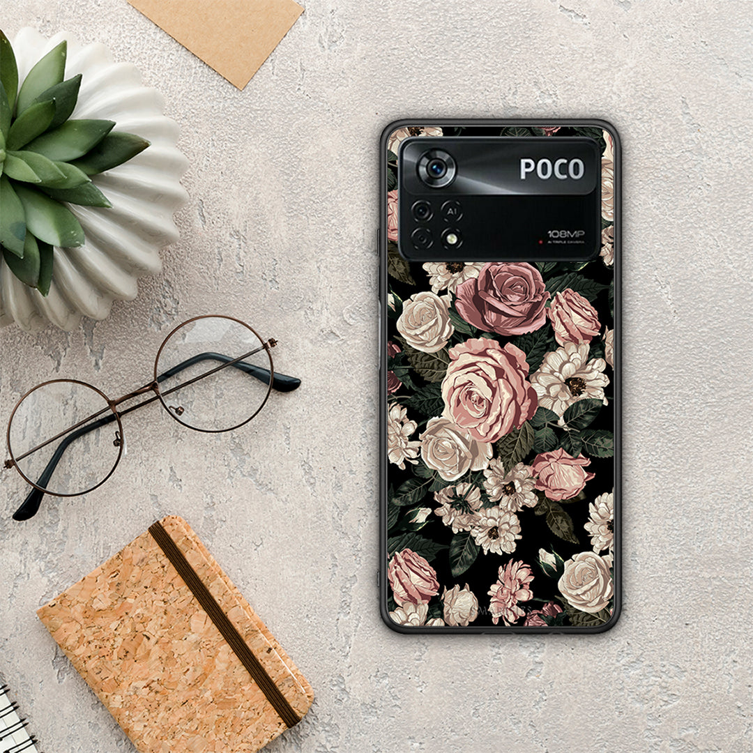 Flower Wild Roses - Xiaomi Poco X4 Pro 5G θήκη