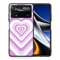 Thumbnail for Θήκη Xiaomi Poco X4 Pro 5G Lilac Hearts από τη Smartfits με σχέδιο στο πίσω μέρος και μαύρο περίβλημα | Xiaomi Poco X4 Pro 5G Lilac Hearts case with colorful back and black bezels