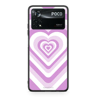 Thumbnail for Xiaomi Poco X4 Pro 5G Lilac Hearts θήκη από τη Smartfits με σχέδιο στο πίσω μέρος και μαύρο περίβλημα | Smartphone case with colorful back and black bezels by Smartfits