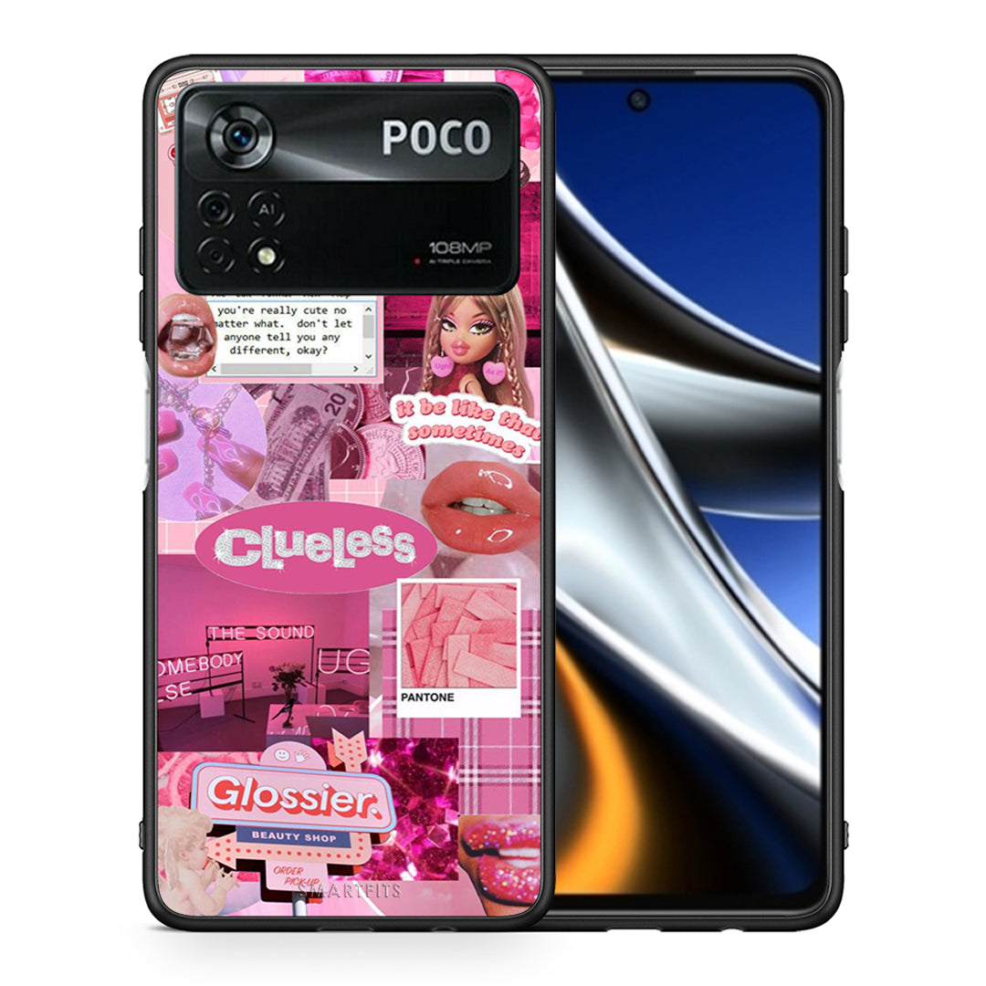 Θήκη Αγίου Βαλεντίνου Xiaomi Poco X4 Pro 5G Pink Love από τη Smartfits με σχέδιο στο πίσω μέρος και μαύρο περίβλημα | Xiaomi Poco X4 Pro 5G Pink Love case with colorful back and black bezels