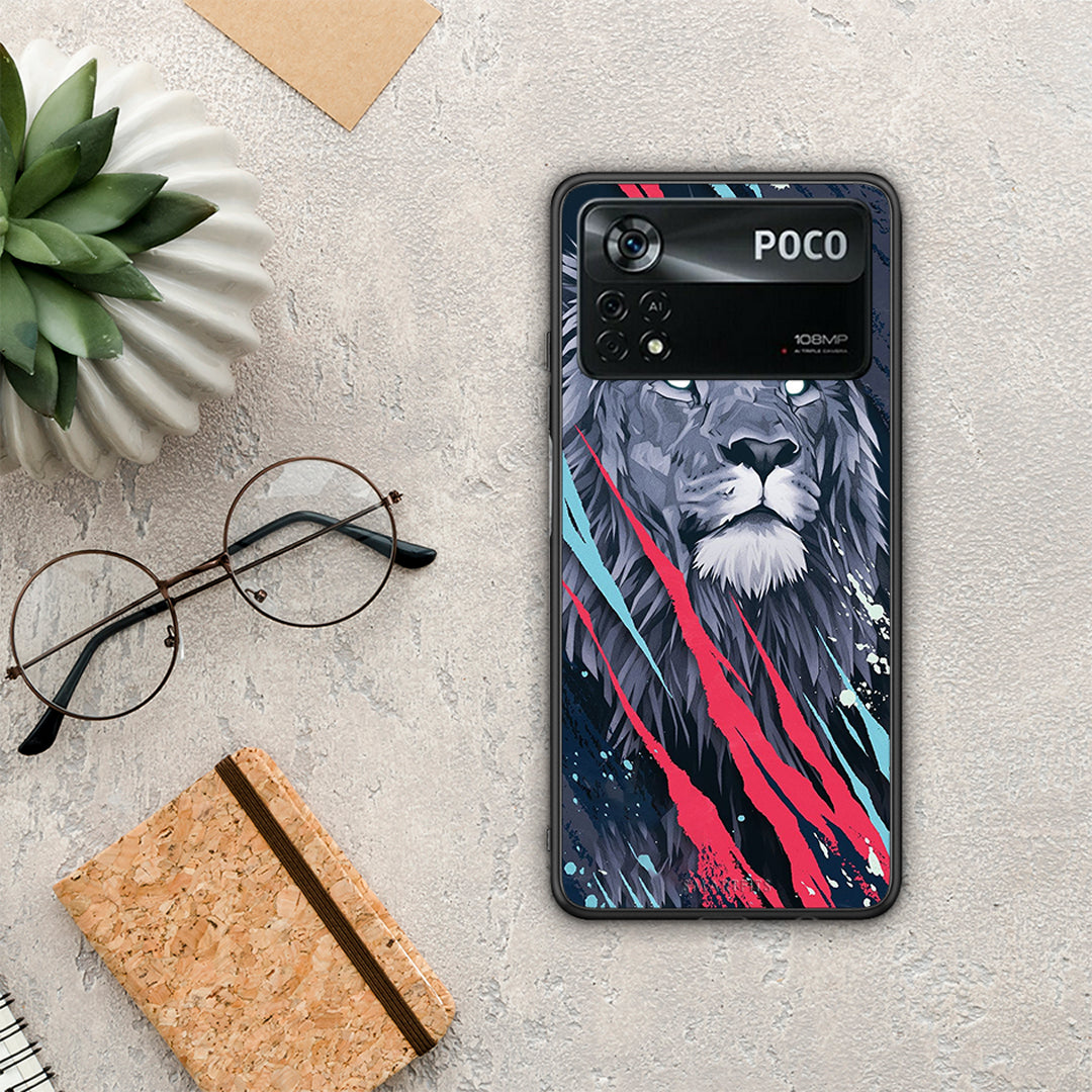 PopArt Lion Designer - Xiaomi Poco X4 Pro 5G θήκη