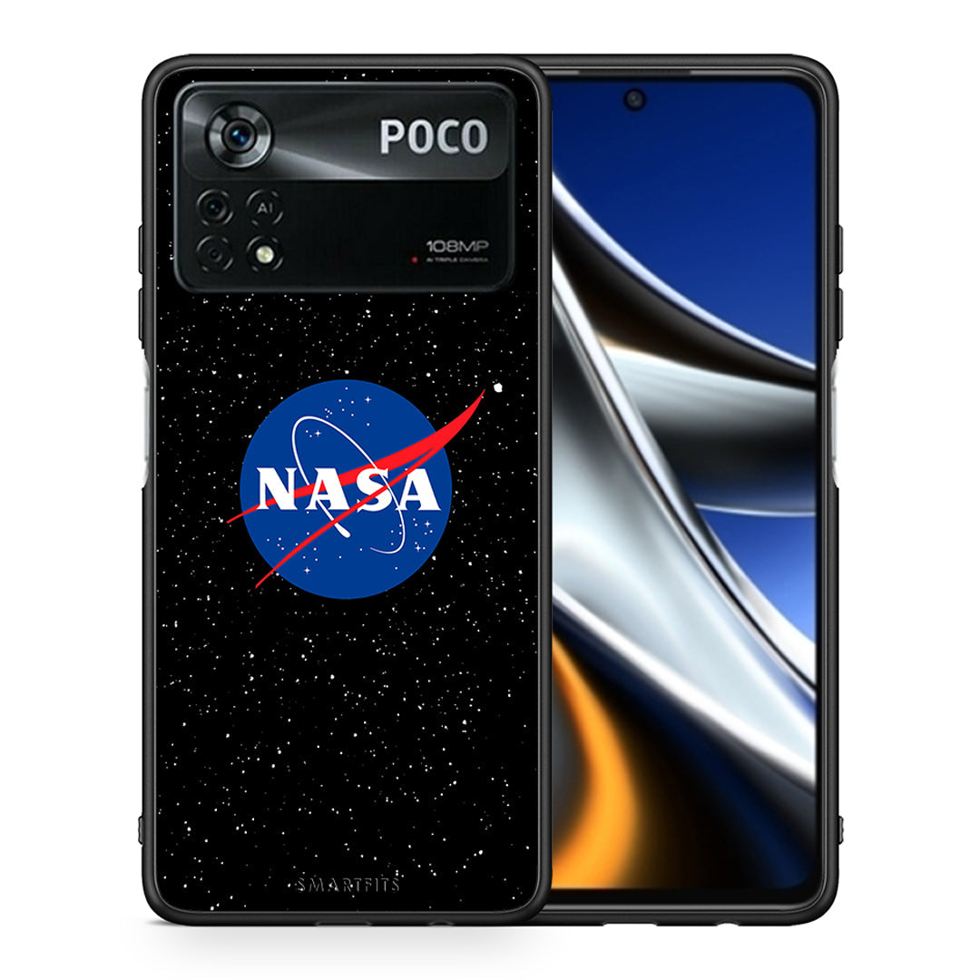 Θήκη Xiaomi Poco X4 Pro 5G NASA PopArt από τη Smartfits με σχέδιο στο πίσω μέρος και μαύρο περίβλημα | Xiaomi Poco X4 Pro 5G NASA PopArt case with colorful back and black bezels