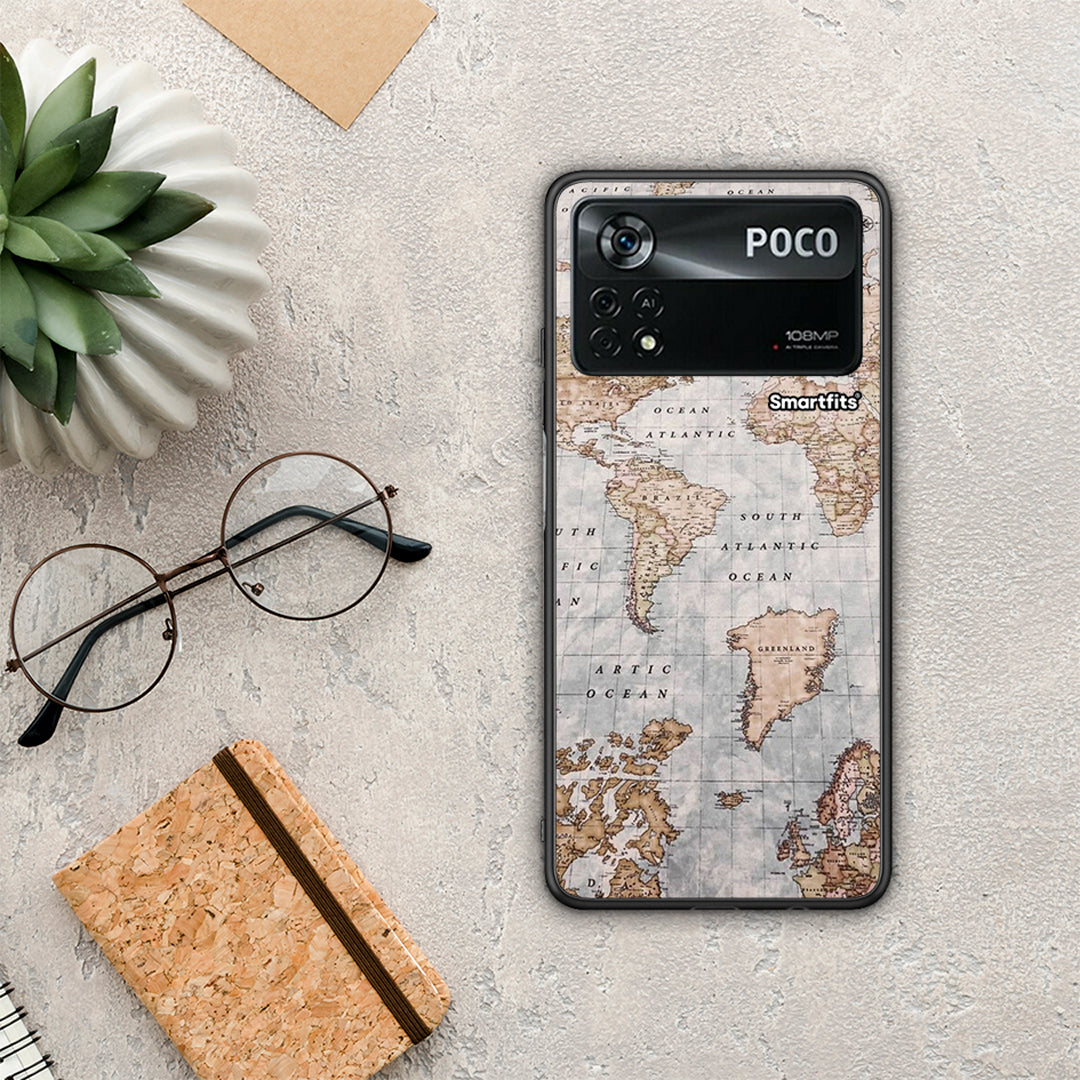 World Map - Xiaomi Poco X4 Pro 5G θήκη