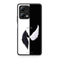 Thumbnail for Θήκη Xiaomi Poco X5 5G Dual / Redmi Note 12 5G Angels Demons από τη Smartfits με σχέδιο στο πίσω μέρος και μαύρο περίβλημα | Xiaomi Poco X5 5G Dual / Redmi Note 12 5G Angels Demons Case with Colorful Back and Black Bezels