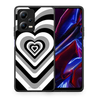 Thumbnail for Θήκη Xiaomi Poco X5 5G Dual / Redmi Note 12 5G Black Hearts από τη Smartfits με σχέδιο στο πίσω μέρος και μαύρο περίβλημα | Xiaomi Poco X5 5G Dual / Redmi Note 12 5G Black Hearts Case with Colorful Back and Black Bezels