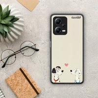 Thumbnail for Θήκη Xiaomi Poco X5 5G Dual / Redmi Note 12 5G Dalmatians Love από τη Smartfits με σχέδιο στο πίσω μέρος και μαύρο περίβλημα | Xiaomi Poco X5 5G Dual / Redmi Note 12 5G Dalmatians Love Case with Colorful Back and Black Bezels