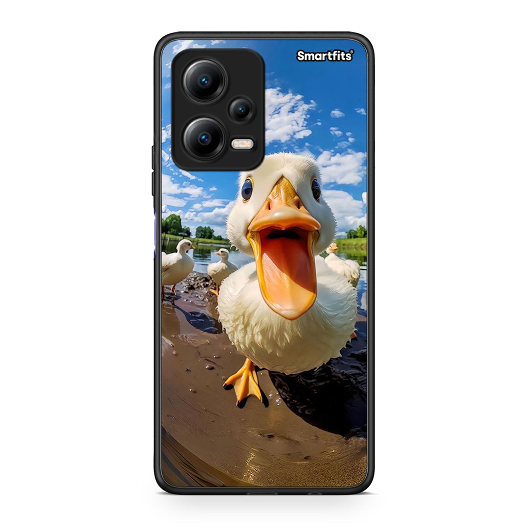 Θήκη Xiaomi Poco X5 5G Dual / Redmi Note 12 5G Duck Face από τη Smartfits με σχέδιο στο πίσω μέρος και μαύρο περίβλημα | Xiaomi Poco X5 5G Dual / Redmi Note 12 5G Duck Face Case with Colorful Back and Black Bezels