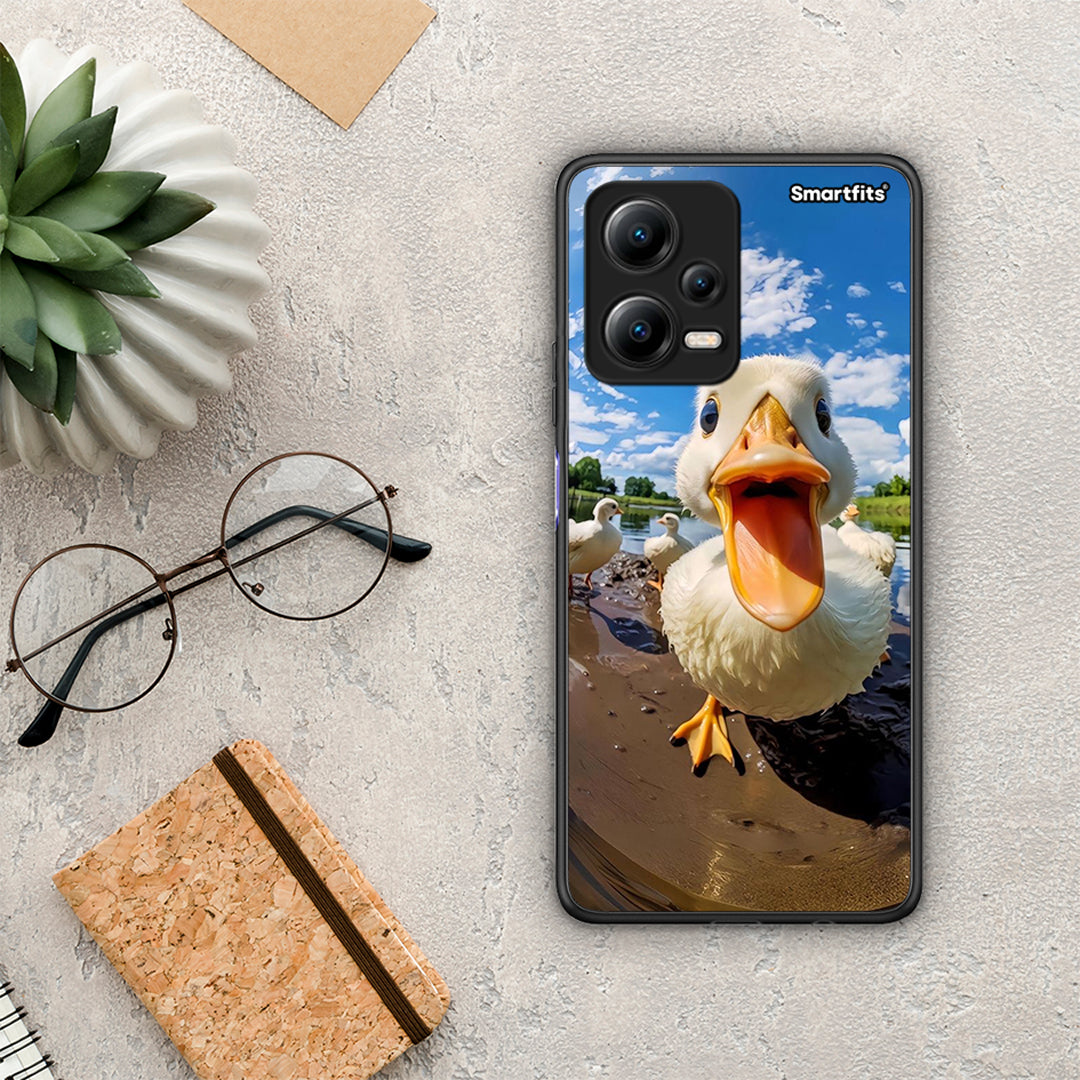 Θήκη Xiaomi Poco X5 5G Dual / Redmi Note 12 5G Duck Face από τη Smartfits με σχέδιο στο πίσω μέρος και μαύρο περίβλημα | Xiaomi Poco X5 5G Dual / Redmi Note 12 5G Duck Face Case with Colorful Back and Black Bezels