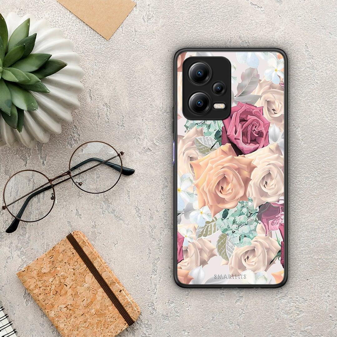 Θήκη Xiaomi Poco X5 5G Dual Floral Bouquet από τη Smartfits με σχέδιο στο πίσω μέρος και μαύρο περίβλημα | Xiaomi Poco X5 5G Dual Floral Bouquet Case with Colorful Back and Black Bezels