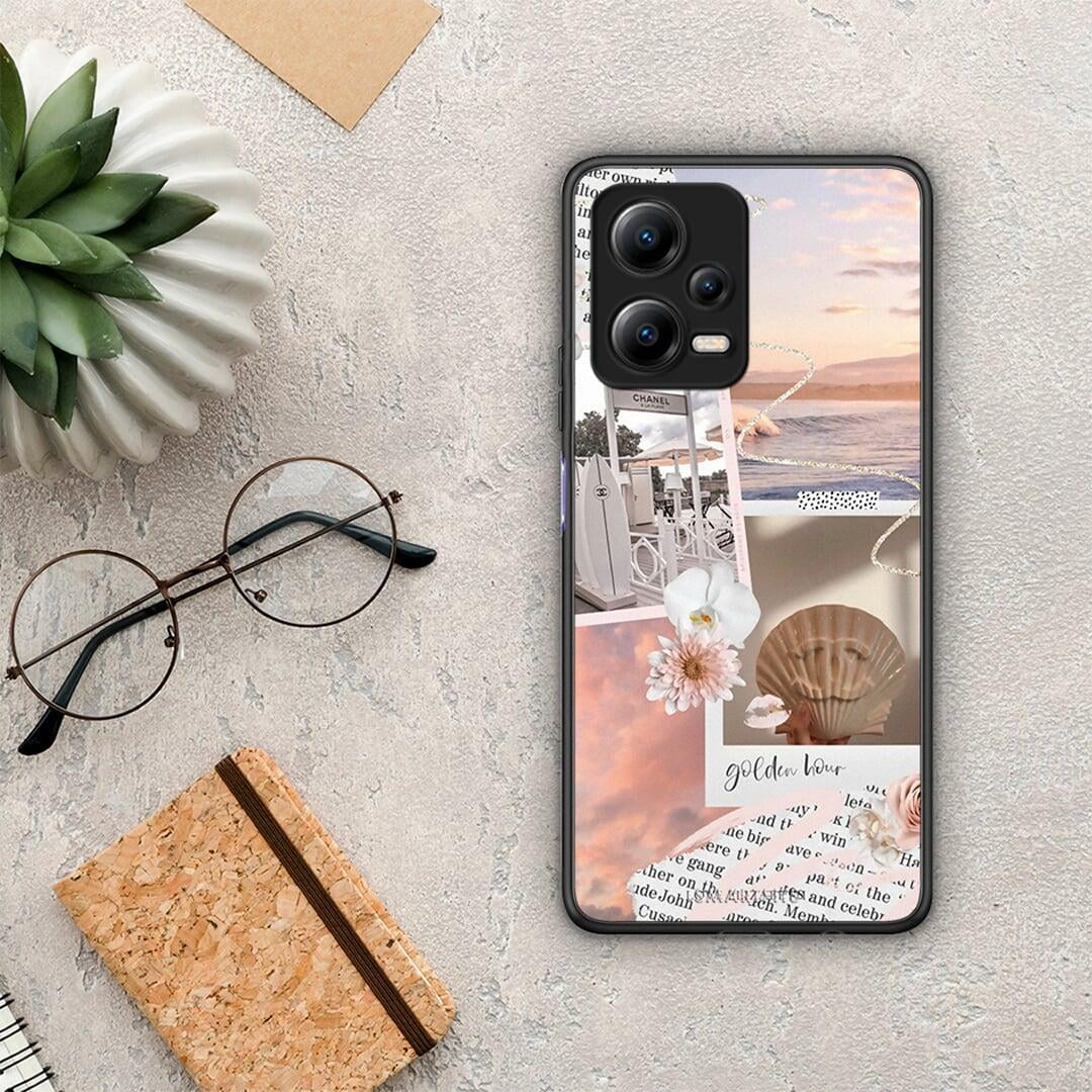 Θήκη Xiaomi Poco X5 5G Dual Golden Hour από τη Smartfits με σχέδιο στο πίσω μέρος και μαύρο περίβλημα | Xiaomi Poco X5 5G Dual Golden Hour Case with Colorful Back and Black Bezels