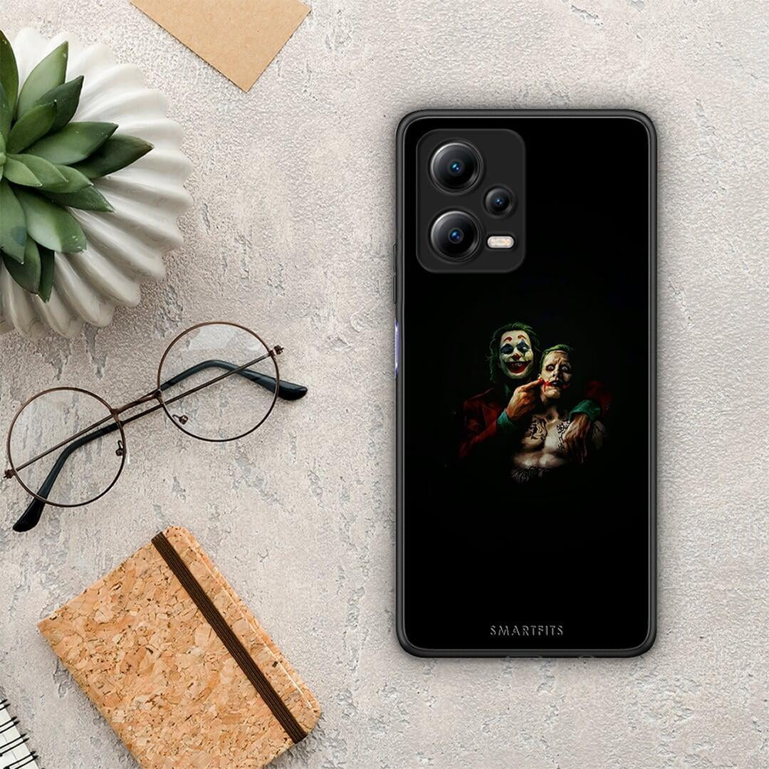 Θήκη Xiaomi Poco X5 5G Dual Hero Clown από τη Smartfits με σχέδιο στο πίσω μέρος και μαύρο περίβλημα | Xiaomi Poco X5 5G Dual Hero Clown Case with Colorful Back and Black Bezels