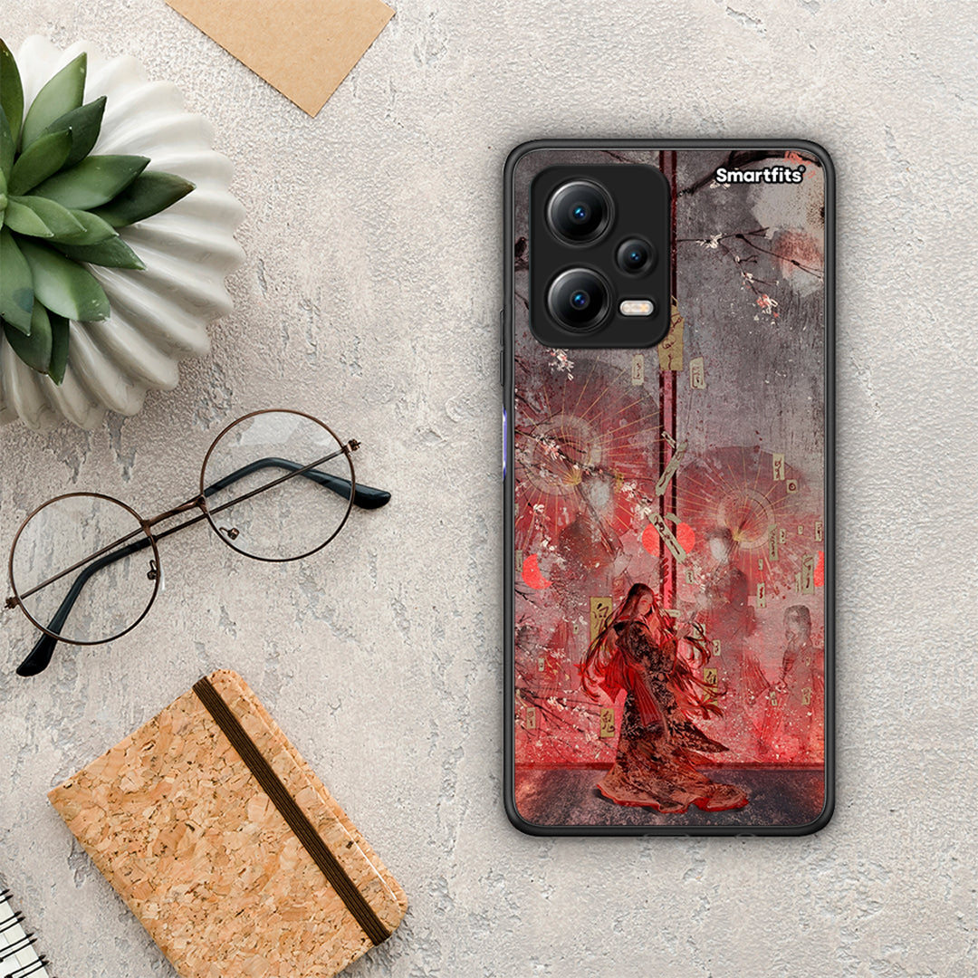 Θήκη Xiaomi Poco X5 5G Dual Nezuko Kamado από τη Smartfits με σχέδιο στο πίσω μέρος και μαύρο περίβλημα | Xiaomi Poco X5 5G Dual Nezuko Kamado Case with Colorful Back and Black Bezels