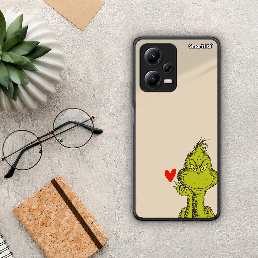 Θήκη Xiaomi Poco X5 5G Dual Xmas Grinch από τη Smartfits με σχέδιο στο πίσω μέρος και μαύρο περίβλημα | Xiaomi Poco X5 5G Dual Xmas Grinch Case with Colorful Back and Black Bezels