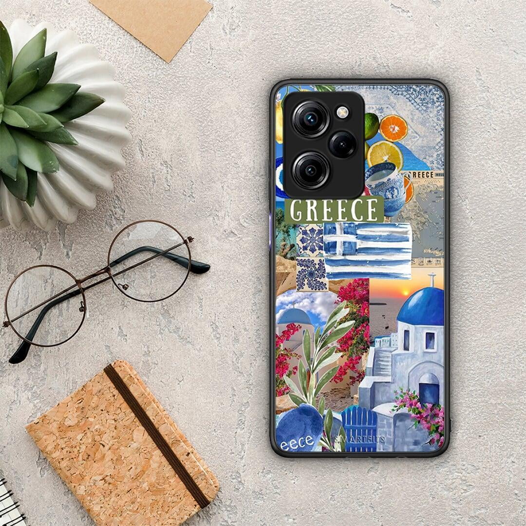 Θήκη Xiaomi Poco X5 Pro 5G Dual All Greek από τη Smartfits με σχέδιο στο πίσω μέρος και μαύρο περίβλημα | Xiaomi Poco X5 Pro 5G Dual All Greek Case with Colorful Back and Black Bezels
