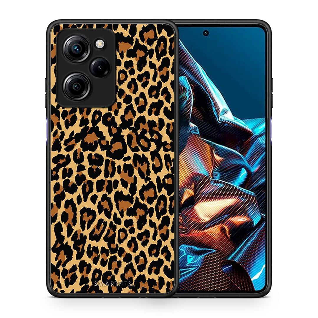 Θήκη Xiaomi Poco X5 Pro 5G Dual Animal Leopard από τη Smartfits με σχέδιο στο πίσω μέρος και μαύρο περίβλημα | Xiaomi Poco X5 Pro 5G Dual Animal Leopard Case with Colorful Back and Black Bezels