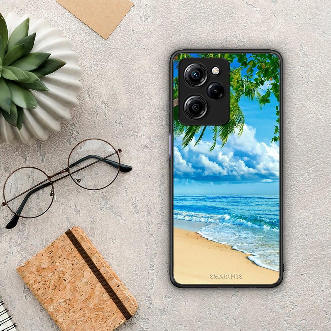 Θήκη Xiaomi Poco X5 Pro 5G Dual Beautiful Beach από τη Smartfits με σχέδιο στο πίσω μέρος και μαύρο περίβλημα | Xiaomi Poco X5 Pro 5G Dual Beautiful Beach Case with Colorful Back and Black Bezels