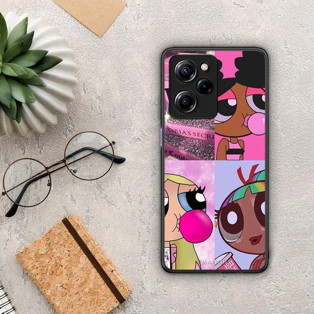 Θήκη Xiaomi Poco X5 Pro 5G Dual Bubble Girls από τη Smartfits με σχέδιο στο πίσω μέρος και μαύρο περίβλημα | Xiaomi Poco X5 Pro 5G Dual Bubble Girls Case with Colorful Back and Black Bezels
